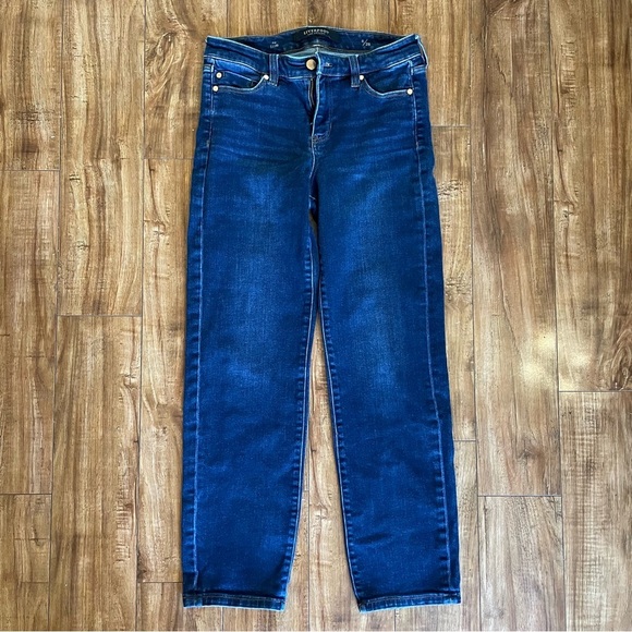 LIVERPOOL Women’s Dark Blue The Slim Denim Ankle Crop Jeans Size 6/28 - Picture 1 of 12